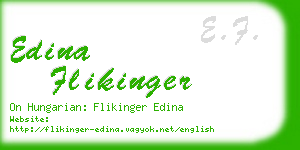 edina flikinger business card